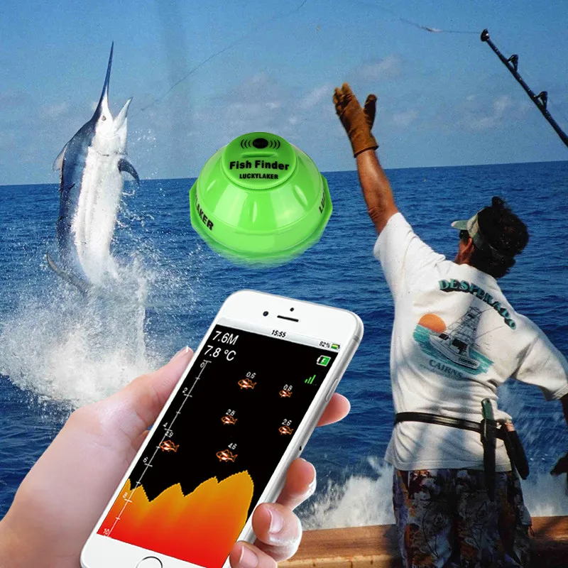 Obsession FF916 Sonar Wireless WIFI Fish Finder 50M/130ft Echo Sounder Detect Finder fishing for Lake Sea Fishing IOS& Android