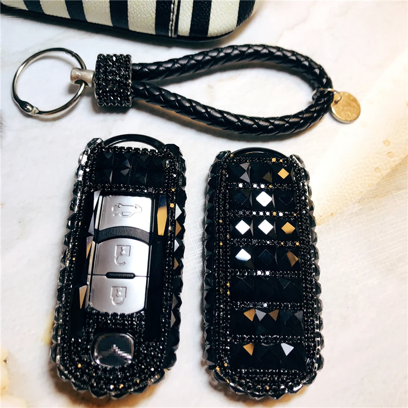 

Luxury Diamond Key Shell Holder Car Key Case Key Cover case Key Shell For Mazda CX-5 CX-7 Atenza Alexa Auto Accessories