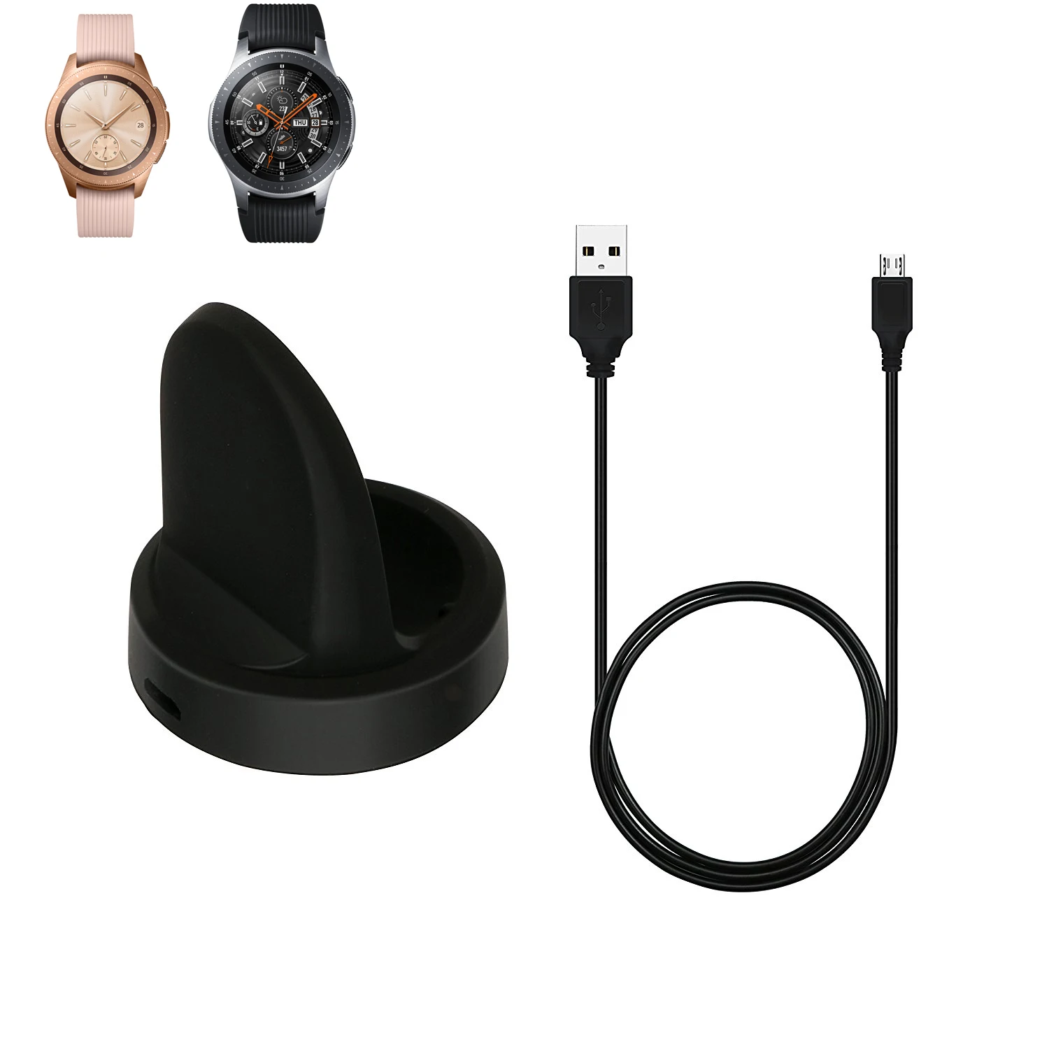 USB Data and Dock Charger for Samsung Gear Sport S4/Samsung Galaxy Watch 42mm 46mm/S3