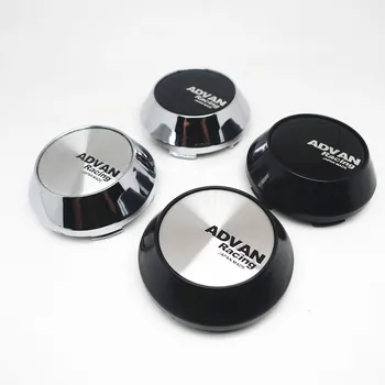 Tampa central de rodas de corrida avançadas, 4 unidades, 65mm, substituição de carro, capa de liga de poeira, logotipo, emblema, emblema, acessórios de estilo automático