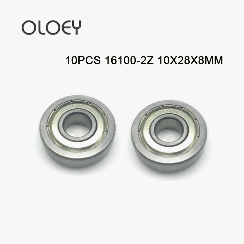 Free Shipping 10PCS 16100-2Z 10x28x8mm Ball Bearing Bike Wheels Bottom Bracket Repair Bearing Motor Bearing 16100