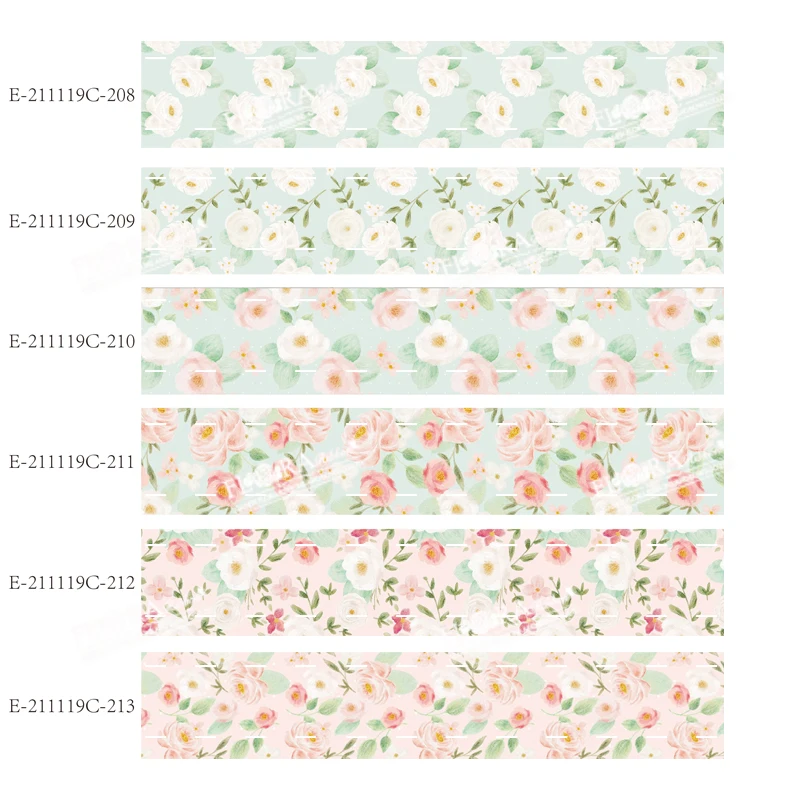 Bride hair ties webbing 15mm spring flower printed elastic foe
