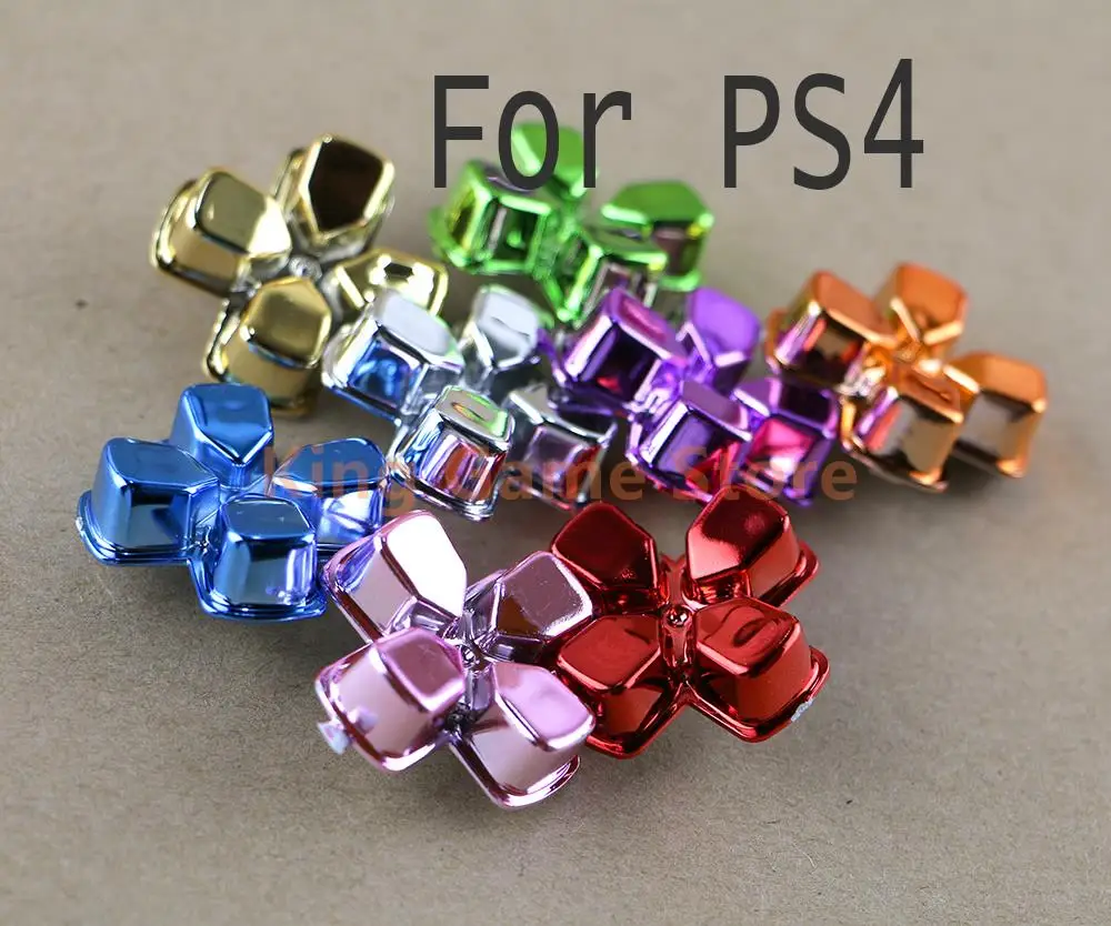 30pcs Chrome Cross Button Action Button For PS4 Cross Dpad direction Key Button for Playstation 4 Dualshock4 Gamepad Accessories