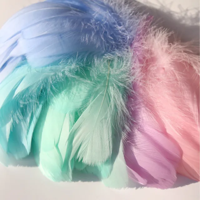 Penas de ganso naturais plumas 4-15cm colorido cisne pena pluma para decoração de casa artesanato diy festa jóias decoração 3 tamanho