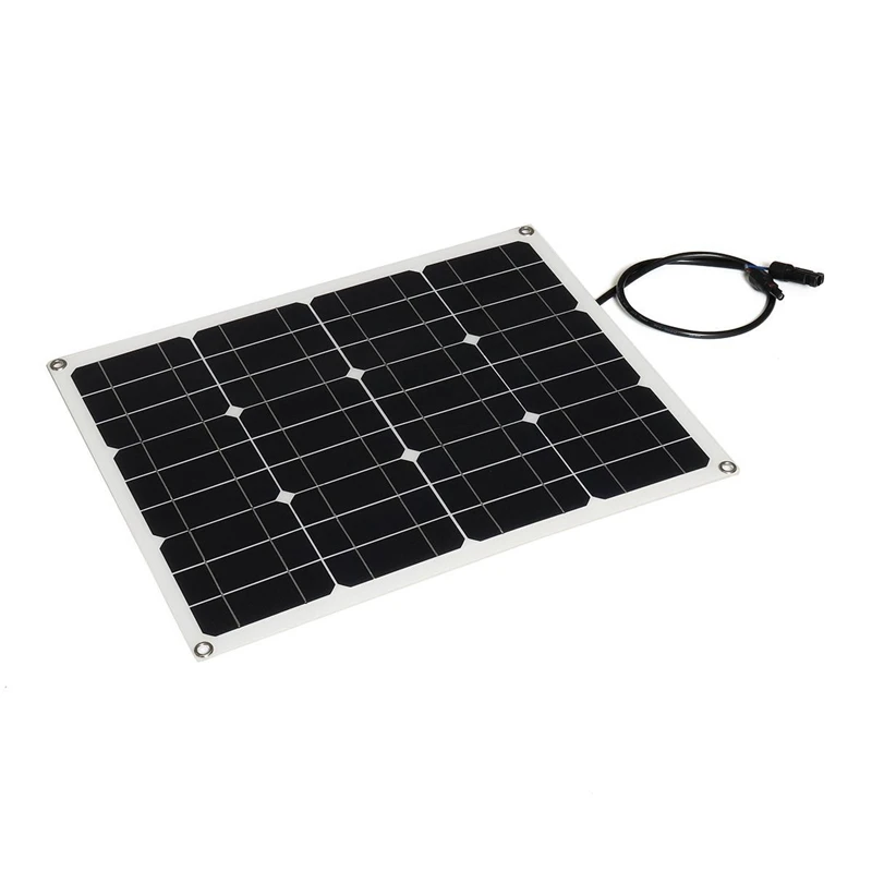 Large Solar Panel 100W 18V Portable Solar Charger Dual Output Interface Waterproof Solar Board for RV Car Boat Camping Battery