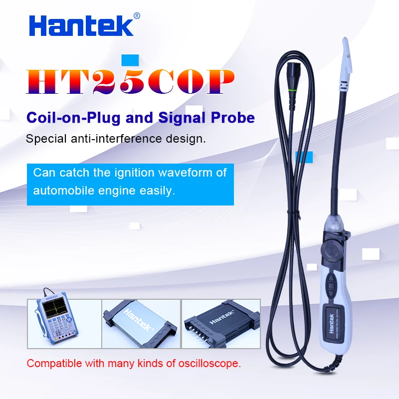 

Датчик сигнала Hantek HT25COP для катушки на разъеме, портативный осциллограф, зонды, автомобильный инструмент, волновая форма автомобильного двигателя