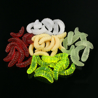 POETRYYI Fishing Lures Soft Lure Baits Smell Worms Glow Shrimps Tackle Soft Baits Lifelike Fishy Smell Lures 2cm 0.3g 10pcs/lot