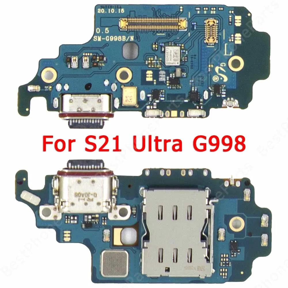 Usb Charge Board For Samsung Galaxy S21 Ultra Plus G998 G991 G996 Charging Port Plate Pcb Dock Connector Spare Parts