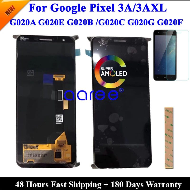 100% Super AMOLED LCD Original For Google Pixel 3A LCD For Google Pixel 3A XL Display LCD Screen Touch Digitizer Assembly