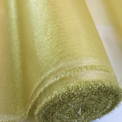 By Meter Gold Indian Gauze Fabric Decorations Material Shiny Stiff