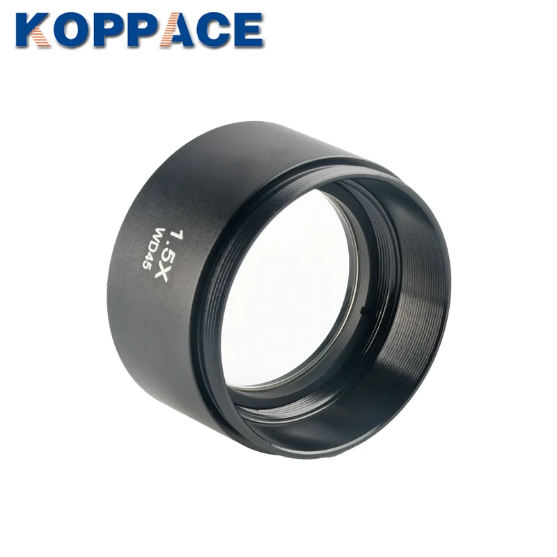 KOPPACE مجهر ستيريو بارلو عدسة 1.5X/WD45 العمل المسافة المجهر عدسة موضوعية 48 مللي متر حجم التثبيت