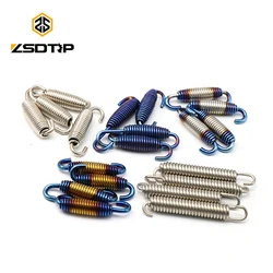 ZSDTRP 2pcs 40/60mm Motorcycle Exhaust Middle Pipes Springs Stainless Steel Colorful Bluing Gold for AK SC Project AR