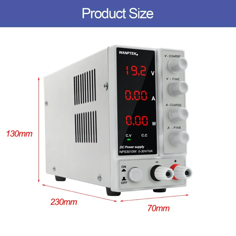 Wanptek Lab DC Adjustable Power Supply 120V 30V 6A 10A Digital Switching Voltage Regulator Stabilizers regulated Power Supplies