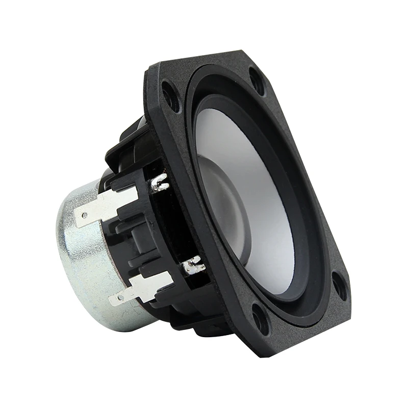 2.5Inch 4ohm/8ohm20W Full Range Speaker 25 Voice Coil Anodized Aluminum Cone Square HIFI Tweeter for Audio&Video Loudspeaker 2Pc