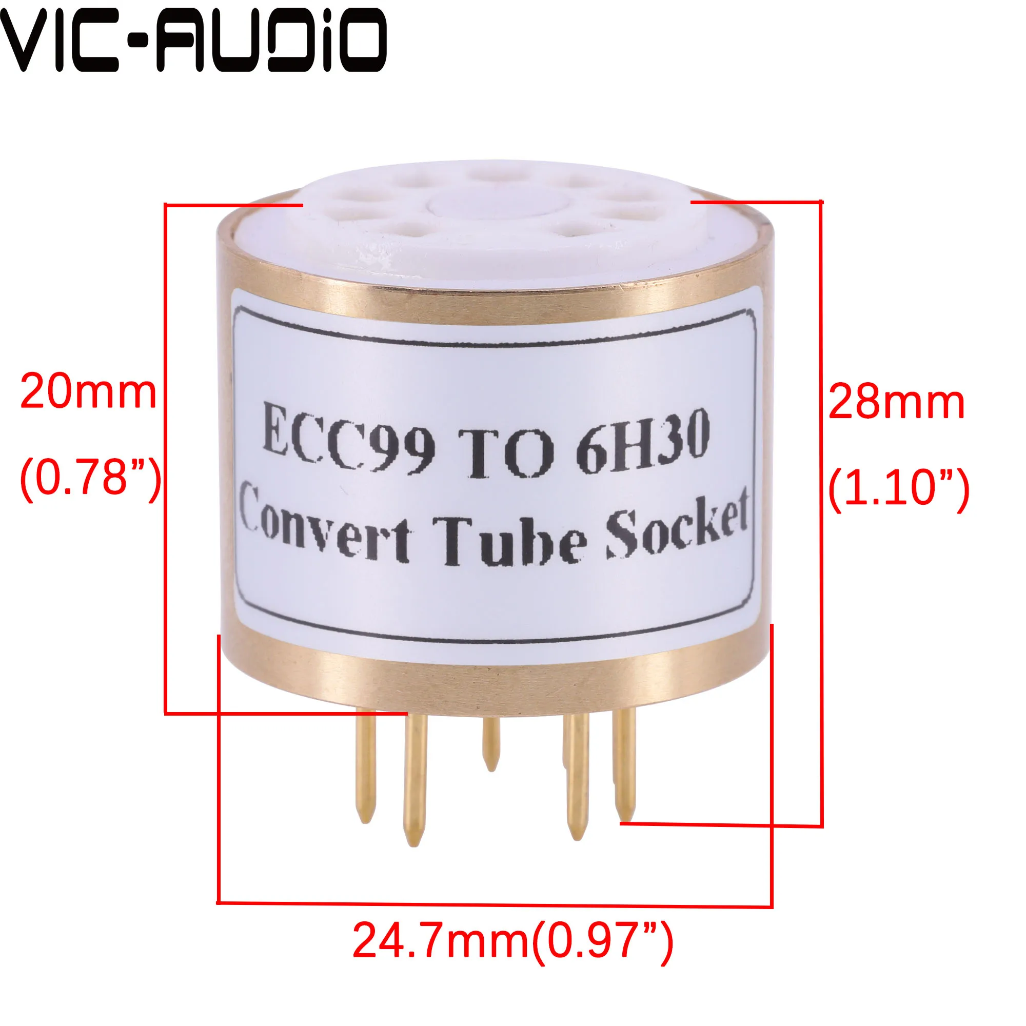 1 pz ECC99 (in alto) a 6H30 (in basso) 9pin a 9pin tubo fai da te Audio tubo a vuoto adattatore presa convertitore spedizione gratuita