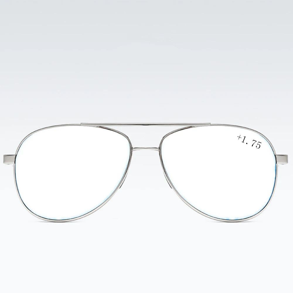 Al-mg Alloy Carbon Fiber Pilot Men Reading Glasses +0.75 +1 +1.25 +1.5 +1.75 +2 +2.25 +2.5 +2.75 +3 +3.25 +3.5 +3.75 +4 To +6