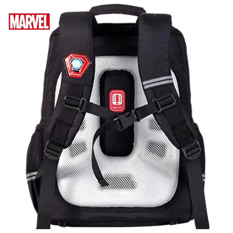 Disney novos sacos de escola para meninos estudante primário ombro ortopédico mochila grau 1-6 homem aranha de ferro capitão américa mochila