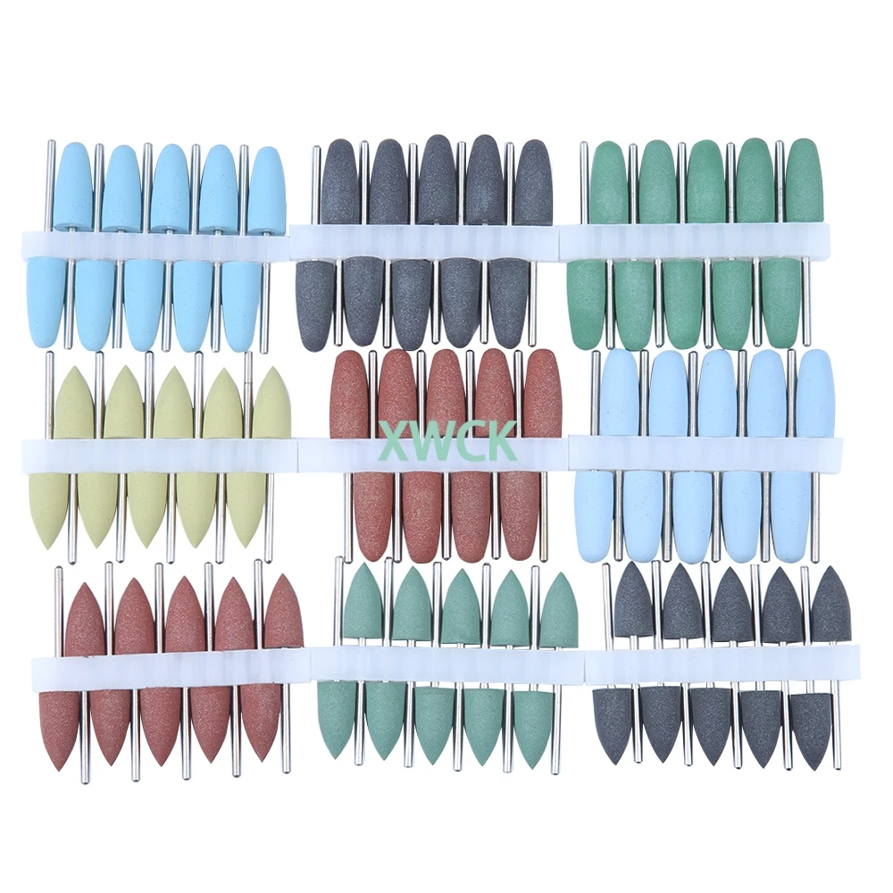 50pcs 2.35mm Dental silicone Polishers Resin Base Acrylic Polishing Burs dental polishing Equipment