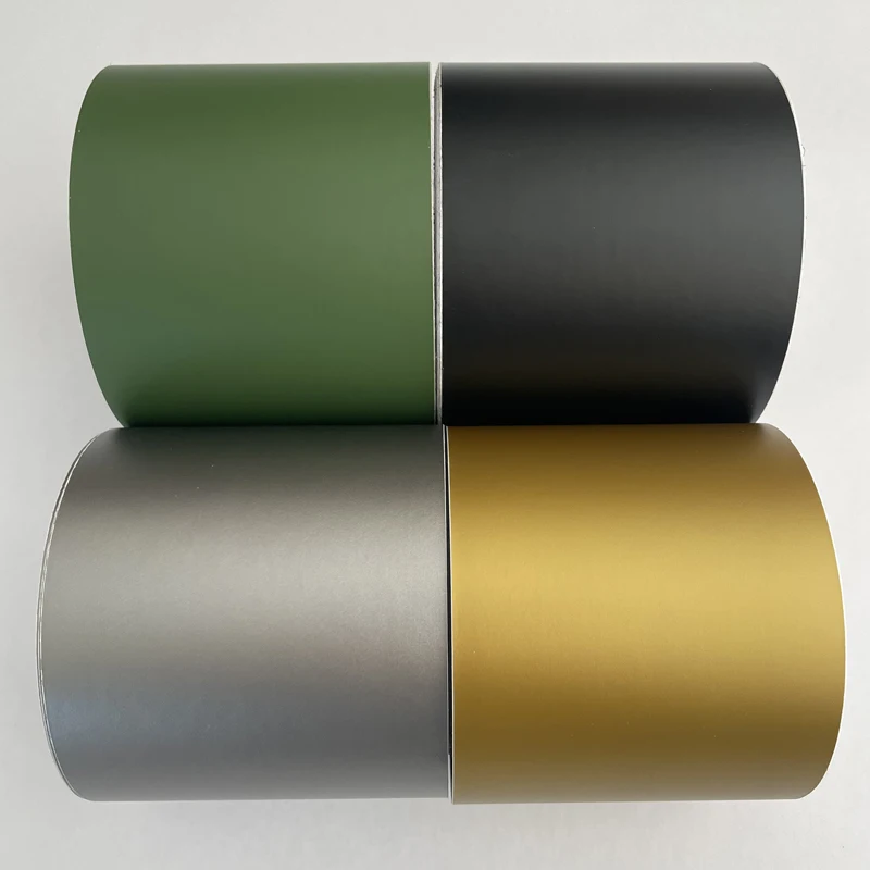 10cm width Black Gray Gold Green Matte Vinyl Roll Sheet with Air Release DIY Adhesive Car Wrap Decal