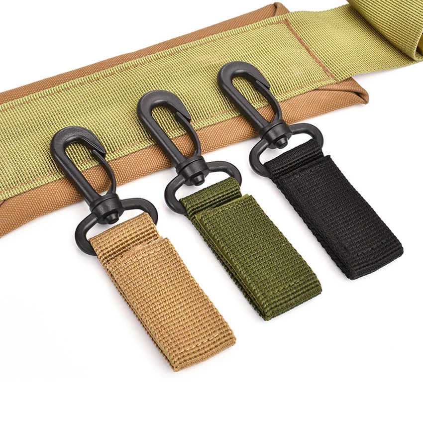 Carabiner Tactics Nylon Ribbon Key Hook MOLLE Webbing Hanging System Belt Climbing Hanging Multi-Function Key Buckle