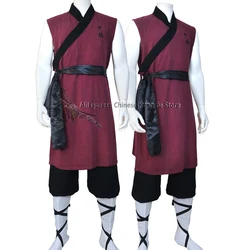 High Quality Cotton Shaolin Monk Kung fu Suit Tai Chi Uniform Martial arts Robe Jacket Pants 10 Colors Need Your Measurements