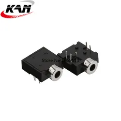 10Pcs Headphone Socket 2.5mm Audio Socket PJ-204 Brass Head 5 pins For Interphone