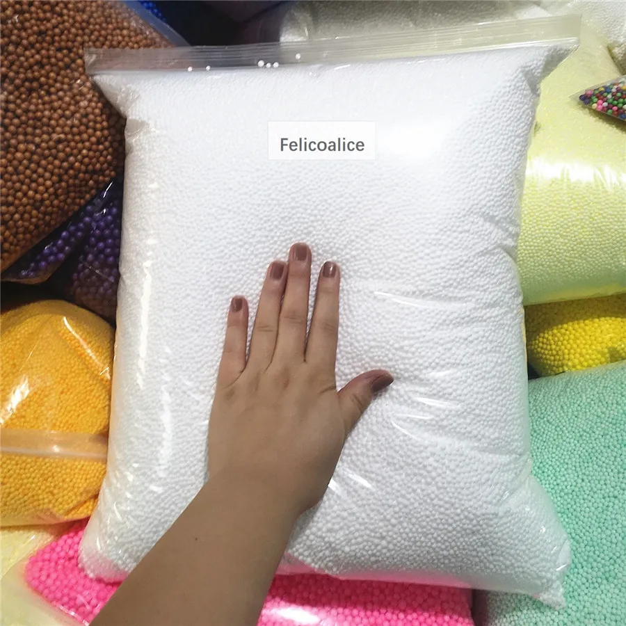 12L DIY Schnee Schlamm Partikel Zubehör Schleim Kugeln Kleine Winzige Schaum Perlen Für Floam Füllstoff Für DIY Liefert 2-4mm – Detail 1