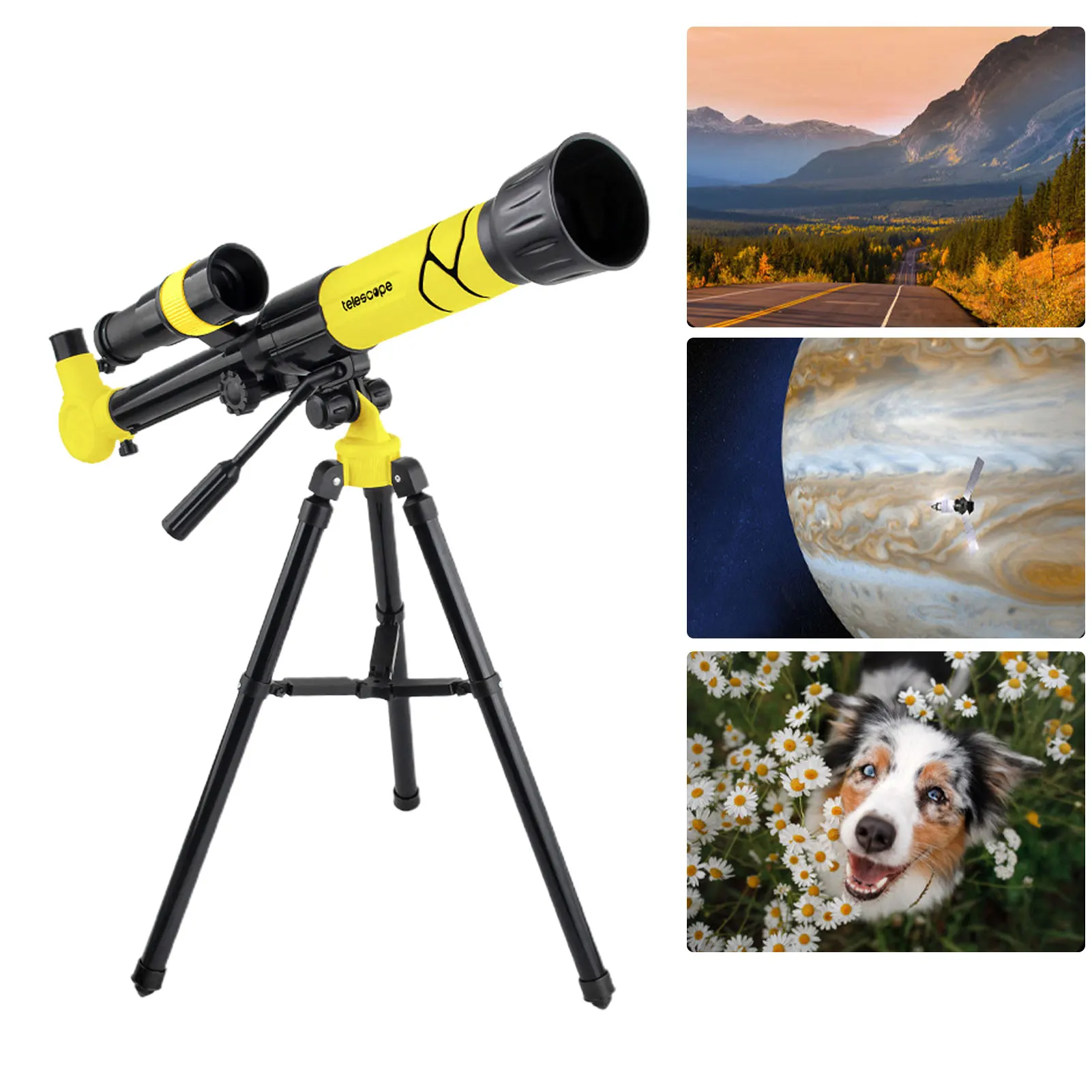 Outdoor Monocular Astronomical Telescope Travel Scope With 40 Times Tripod Zooming Telescope Best Christmas Gift For Children