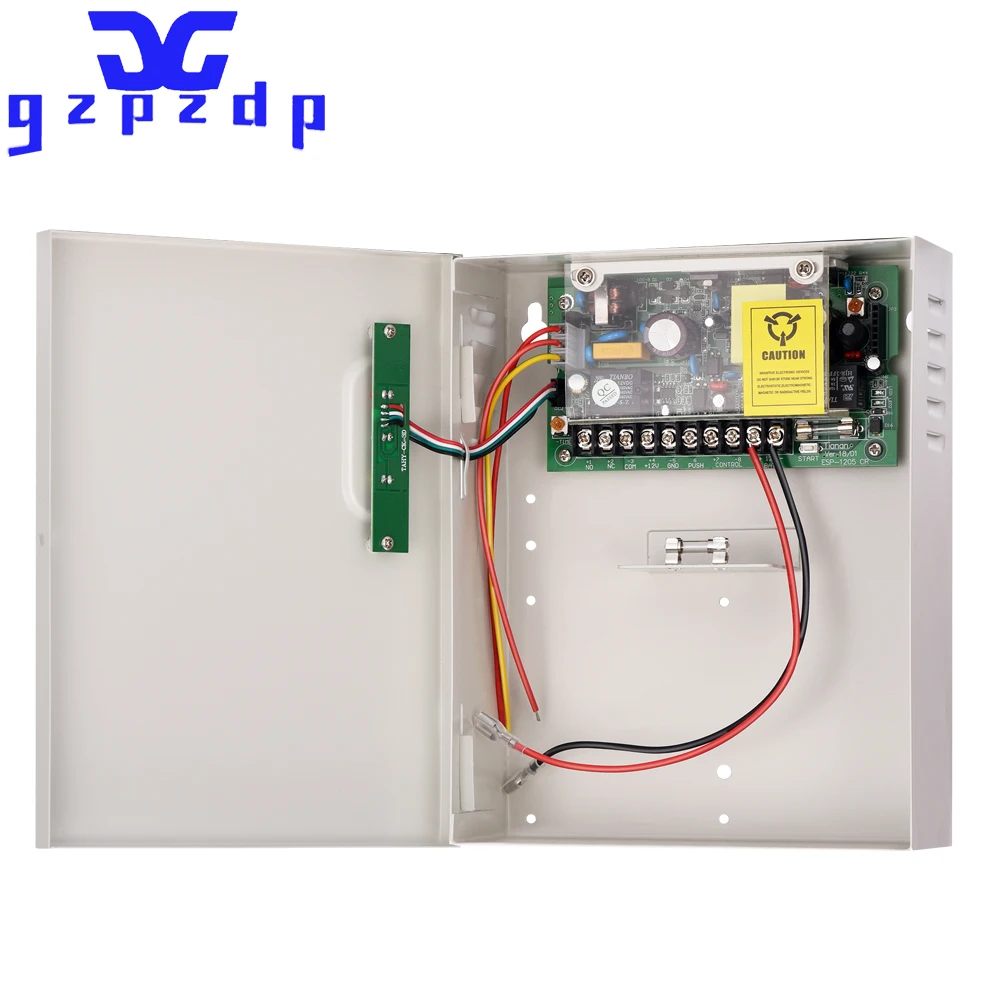 DC12V 5A Back Up Battery Function Metal Case Switching Door Lock Access Control Power Supply 208CK-D