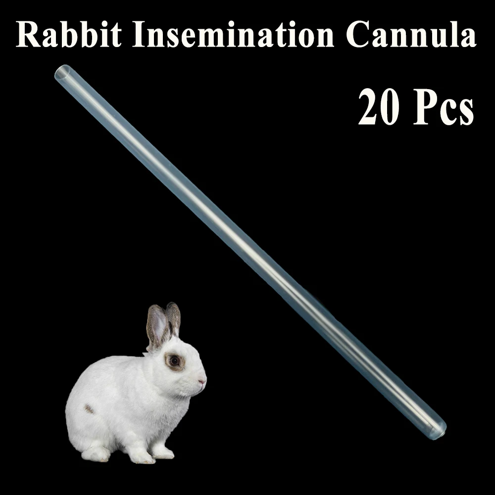 20PCS Disposable Hare Rabbit Artificial Insemination Cannula Casing Straw Sperm Semen Injection Tube Plastic Pipe Farming