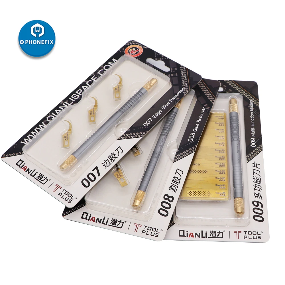 Qianli-cuchillo de eliminación de pegamento, herramienta de cuchillo de palanca de raspado, Chip IC de CPU, pegamento de borde de placa base, limpieza BGA, 007, 008, 009
