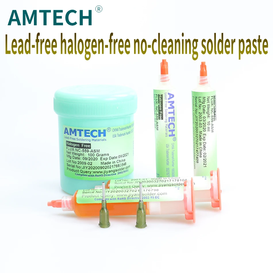 AMTECH original lead-free halogen-free environmentally friendly solder paste NC-559-ASM NC-223-ASM flux 100g