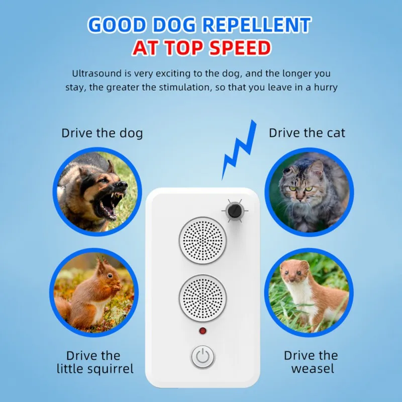 Pet Dog Repeller Anti Barking Device Outdoor Ultrasonic Dog Barking Deterrent USB Rechargeable Bark Control Training Tools P