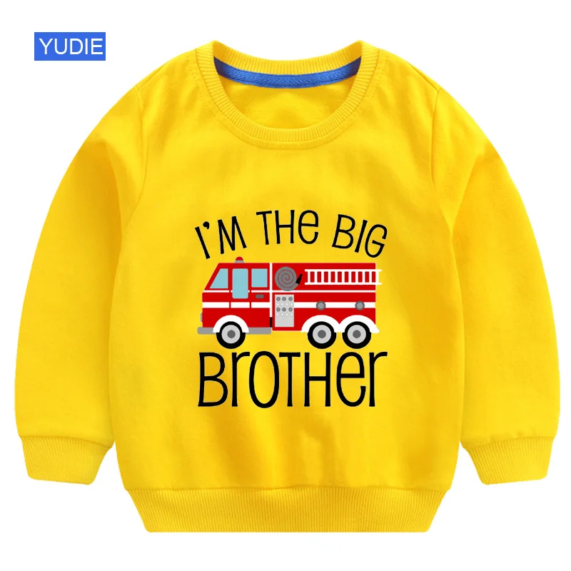 Boys Sweatshirts Hoodies Kids Funny Clothes Girls Long Sleeve Boy Sweatshirts White Toddler Baby Clothes I Am Big Brother Letter