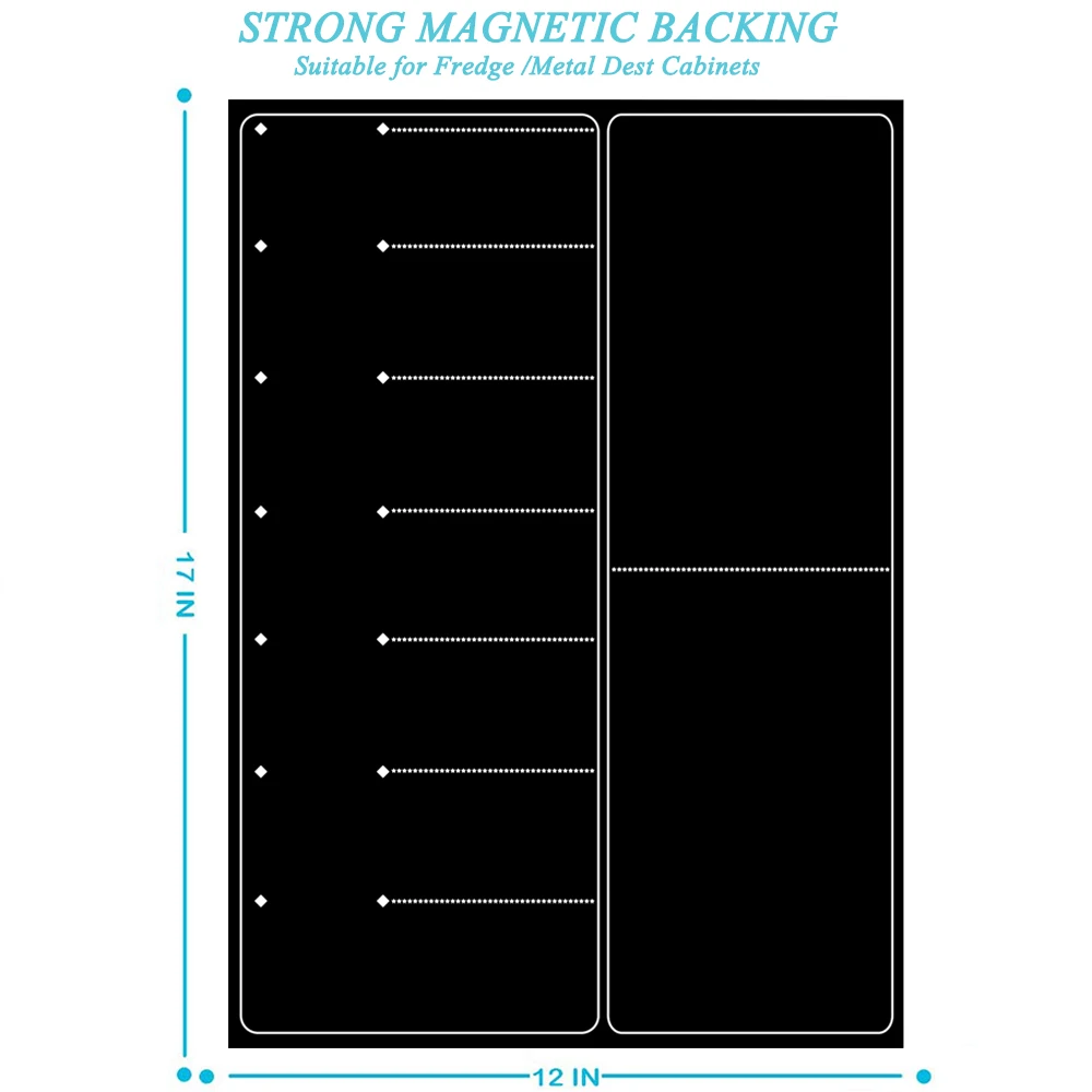 Hivillexun-Magnetic Whiteboard Planner, planejador semanal, Organizador Calendário, Whiteboard, Frigorífico Notepad