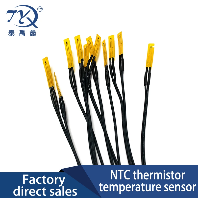 3PC Thin Film Thermistor 10K 100K Ohm Ntc 100k1%3950 NTC Sensor  0.3M  Thermistor PVC Cable For 3D Print