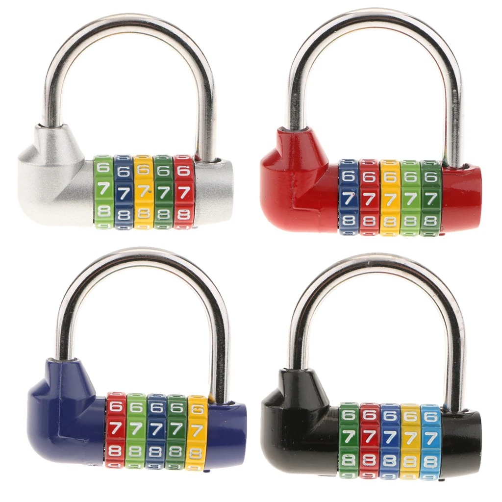 Mini Combination Padlock 5 Digit Number Password Code Dial Combo Lock Gym Locker Drawer Luggage Cabinet Toolbox Door Lock