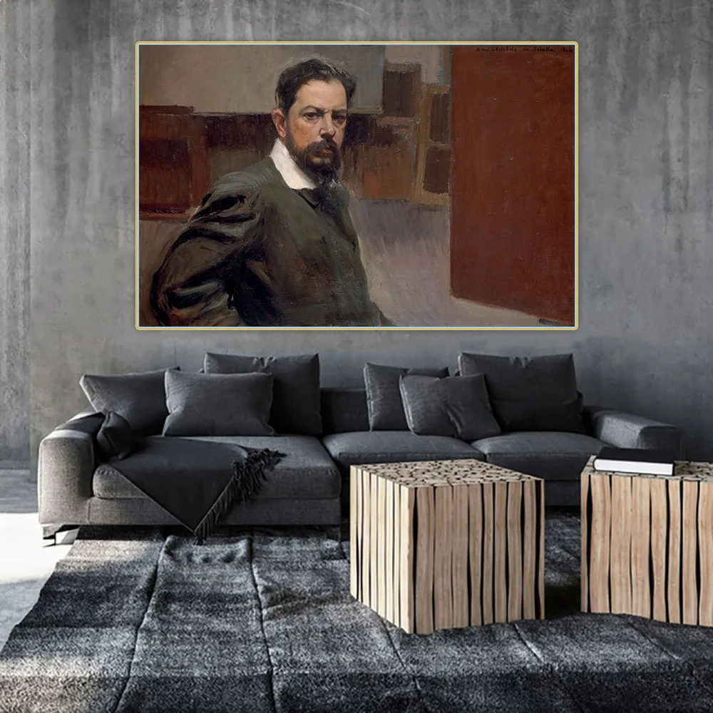 Citon Joaquin Sorolla《Self-Portrait,1909》Canvas Art Oil Painting Artwork Poster Picture Backdrop Wall Decor Home Decoration