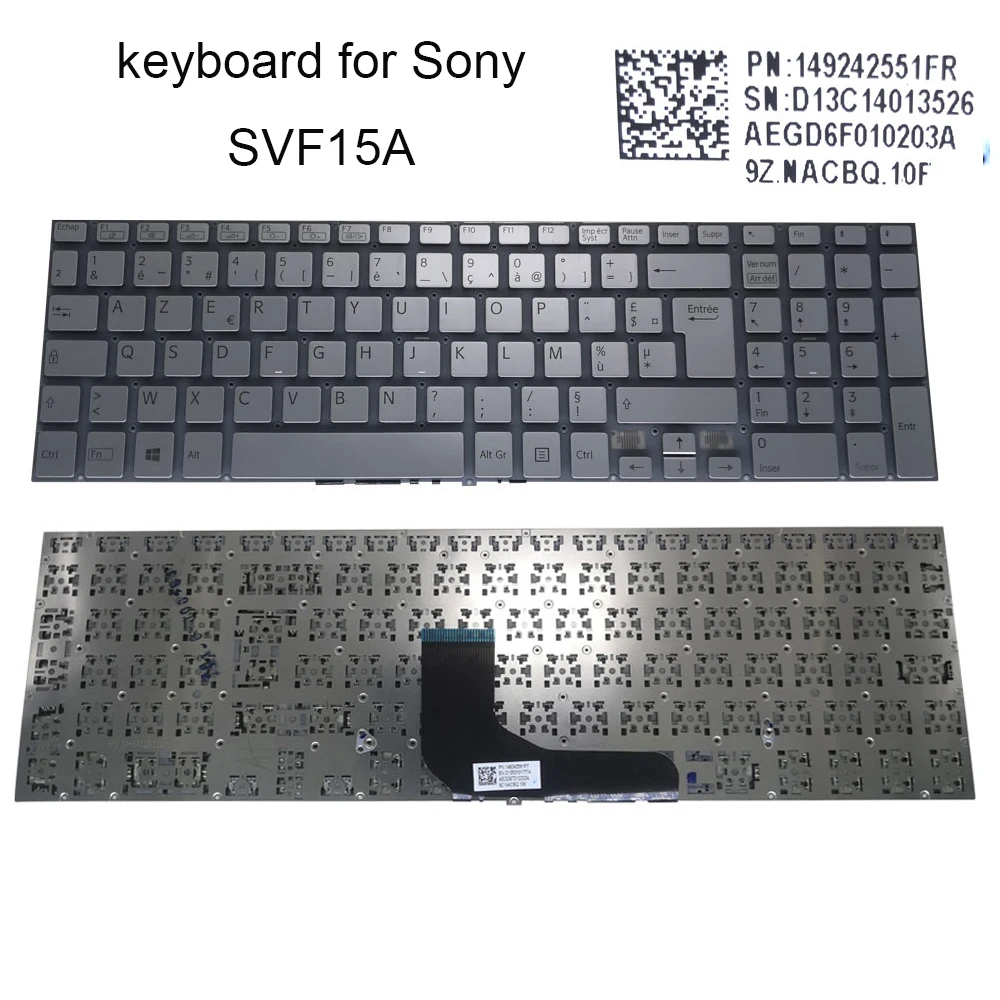 

Клавиатура для ноутбука AZERTY, для Sony VAIO SVF15A 15ST SVF15A1A4E SVF15A1B4E FR