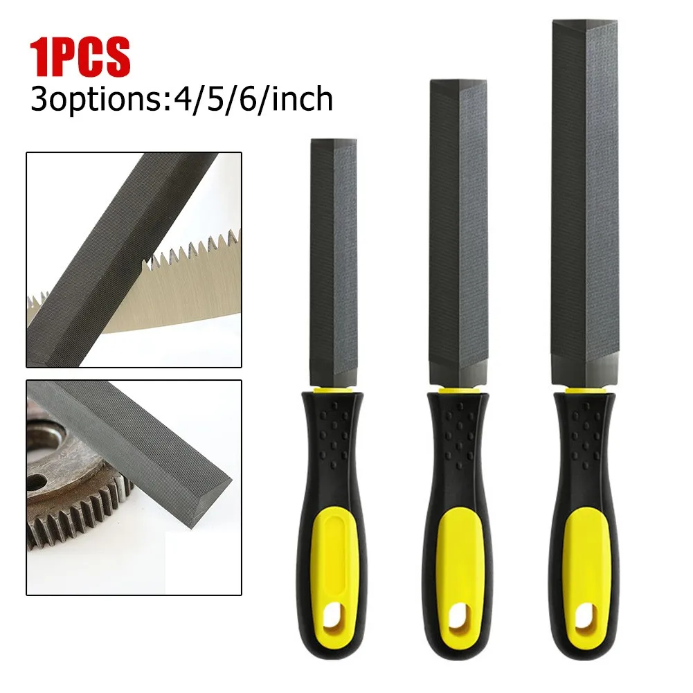 4/5/6 Inch Pruning Saw File T12 Bearing Steel Fine-tooth Rasp File Carpentry Woodworking Sharpening Hand Tool With TPR Handle