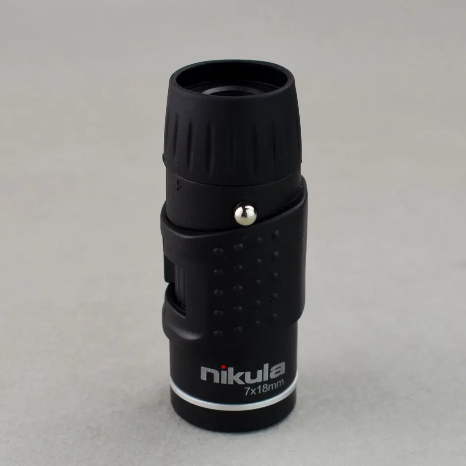 Nikula 7X18 Mini Monocular Telescope Genuine Powerful Portable Hand Held Outdoor Hunting Camping High Definition Pocket Black