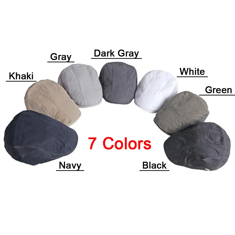 2024 Mens Womens Beret Cap Summer Hat Berets Ivy Newsboy Flat Cap Male Female Breathable Mesh Cap Retro Artist Painter Beret Hat