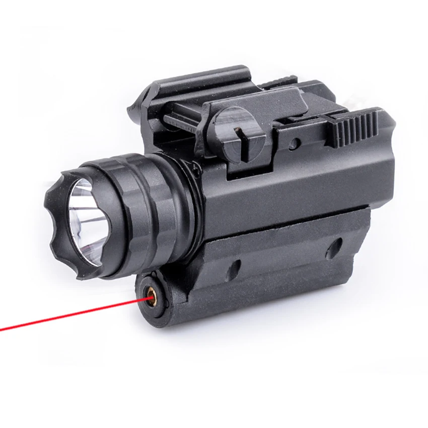 

M008A 2 in 1 Red Dot Laser Sight + LED Hunting Laser Gun light 250 Lumen Tactical Weapon Light Flashlight Torch For Pistol Gun