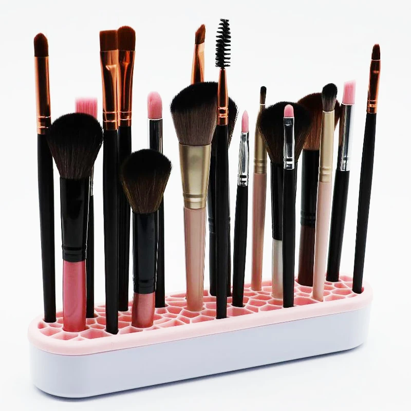 Nail Pen Holder Display Stand Rack Storage Case Silicone Organizer And Drying Shelf For Makeup Brushes