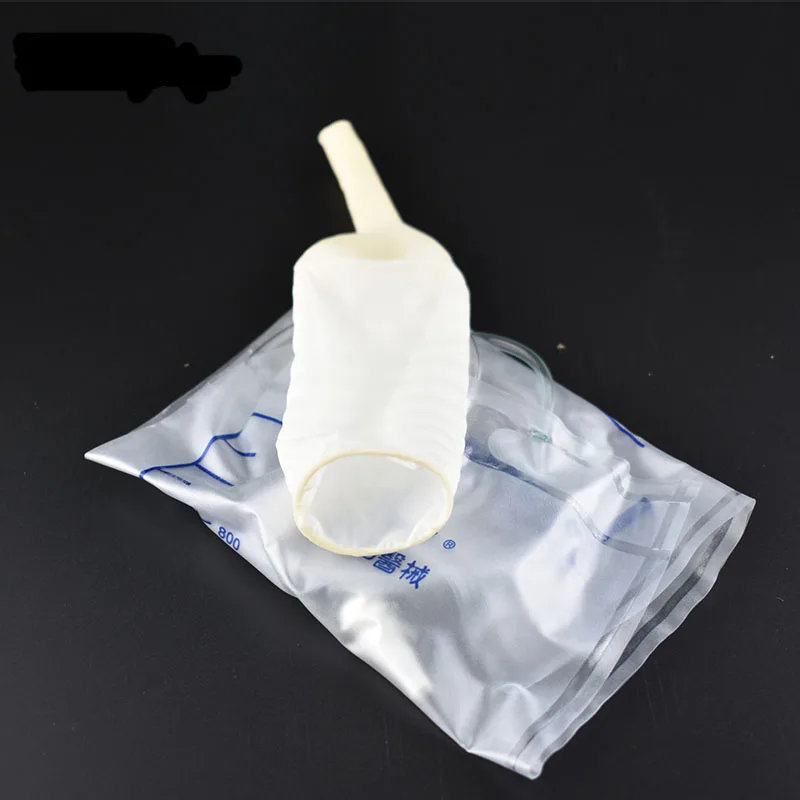 5Pcs/Lot Male Urine Drainage Bag Medical Latex Catheter 1000ML For Elderly Bed Incontinence Patient Urine Collector Health Care