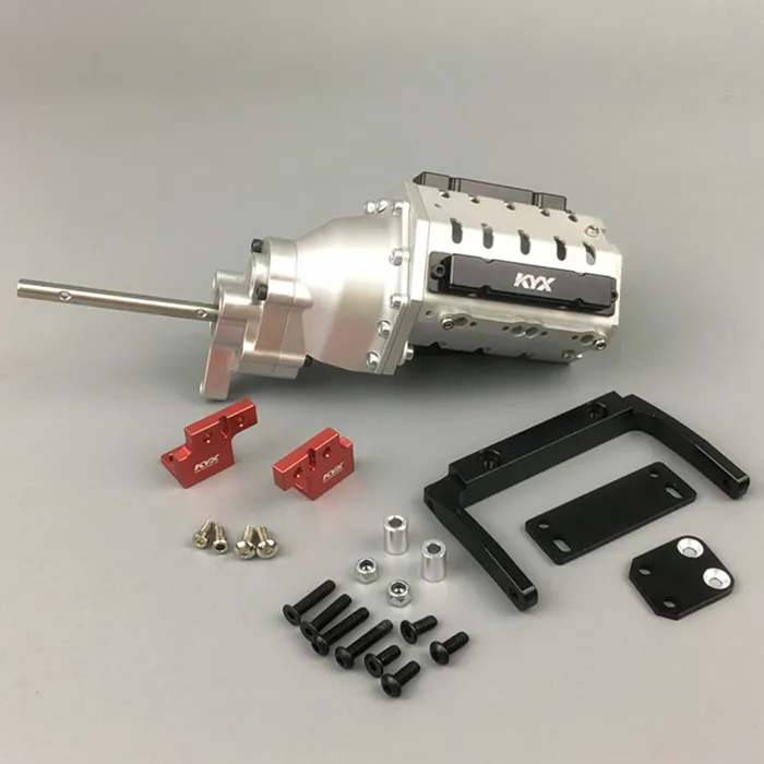 KYX Racing V8 zestaw do silnika oryginalny zestaw modyfikacji skrzyni biegów dla 1/10 zdalnie sterowany samochód gąsienicowy Axial SCX10 II 90046