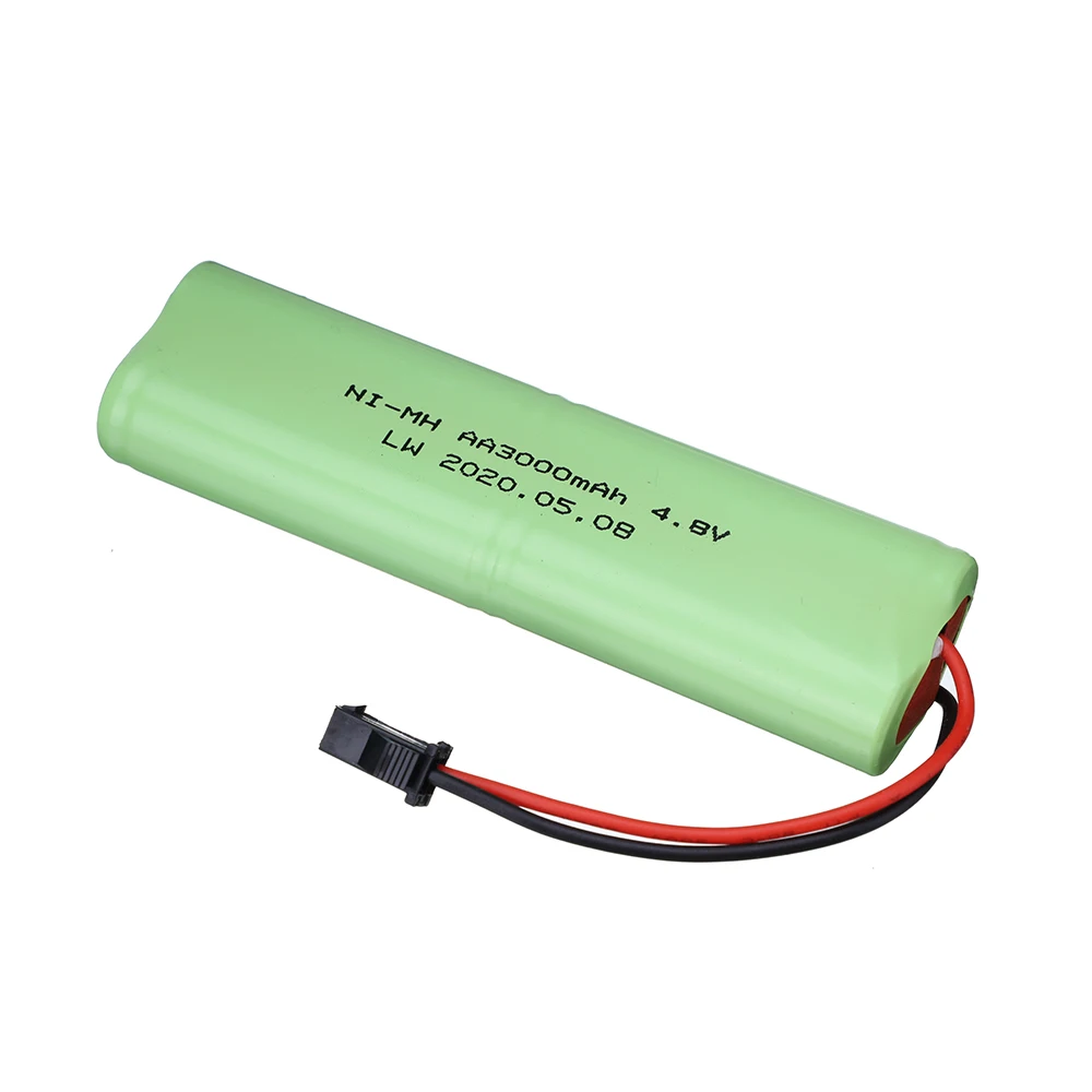 Bateria 4.8v 3000mah nimh + 4.8v carregador para brinquedos rc carros tanques robôs barcos armas ni-mh aa 4.8v bateria recarregável