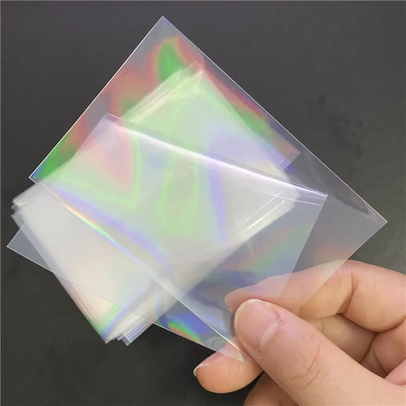 50 Pieces Laser Rainbow Flashing Card Sleeves For Board Game Tarot Card Shield Protector Cover