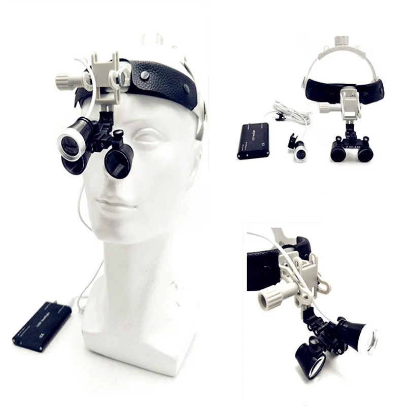 3W LED Medical Headlight Headlamp+2.5X Binocular Magnifier Loupes Surgery Dental Headlight Loupe Set