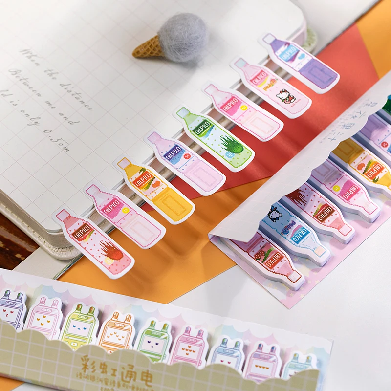 300 Sheets Galaxy Honeyed Sticky Notes Set Sweet Juice Phone Memo Pad Index Label Tag Stickers Office Planner File School A6776